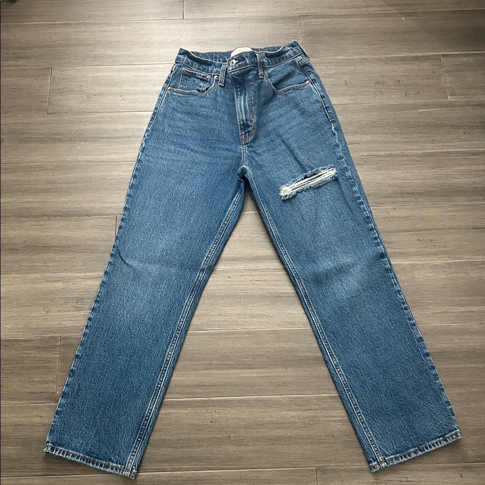 Abercrombie & Fitch 90s Ultra High Rise Blue Jeans